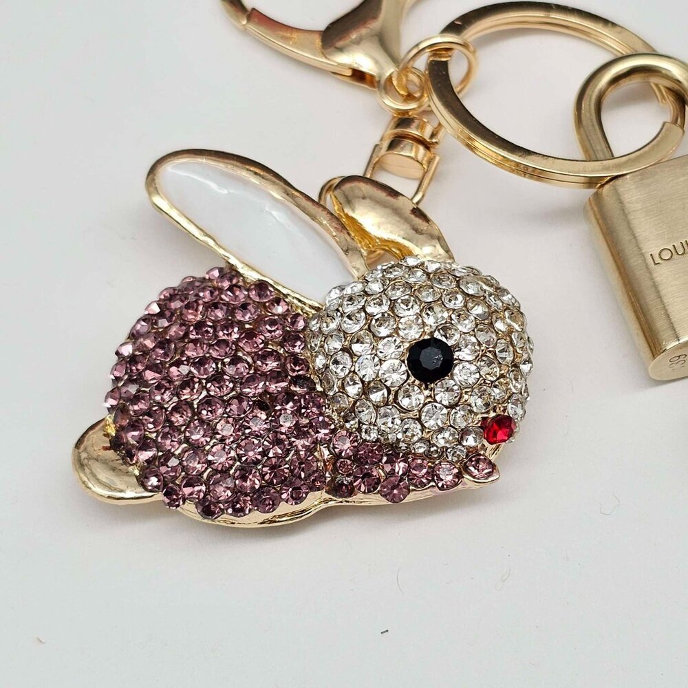 Louis Vuitton Gold Padlock 🔒 Key Set Authentic LV w/ Unbranded Rabbit Keychain - Picture 5 of 9